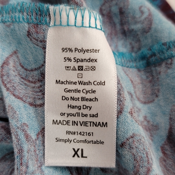 NOT FOR SALE Lularoe Irma Hi Low Tunic Top Fleur-De-Lis Sz XL - Picture 8 of 11